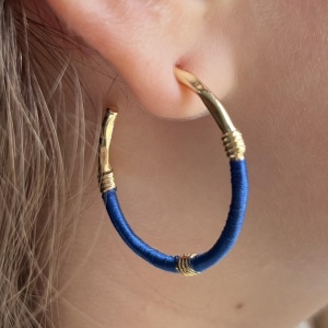 Threaded Hoops - Gold